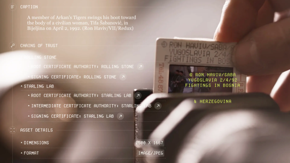 Creating the First Cryptographic Archive for a War Crimes Investigation